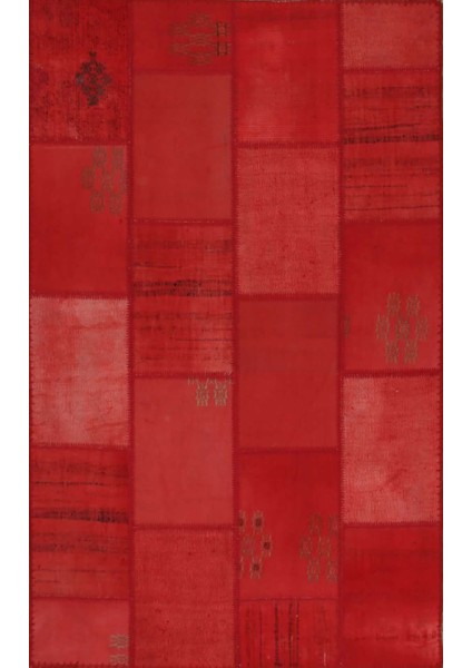 Geometrik Kırmızı Yün Dikdörtgen Modern Desenli Akrilik Hav Vermeyen Leke Tutmayan Kolay Temizlenen Yumuşak Makine Salon Yolluk Mutfak Halı