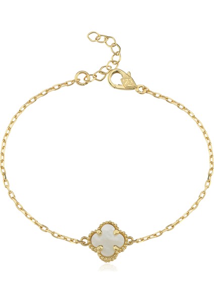 Sedefli Yonca Çocuk Bilekliği