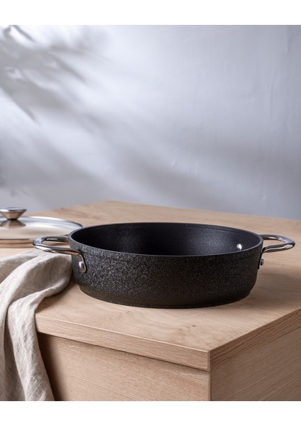 Noir Titanyum Kısa Tencere - Siyah - 24 cm fiyatları
