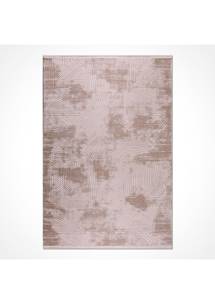 Modern Bej Akrilik Kare Modern Desenli Akrilik Hav Vermeyen Leke Tutmayan Kolay Temizlenen Yumuşak Makine Salon Yolluk Mutfak Halı