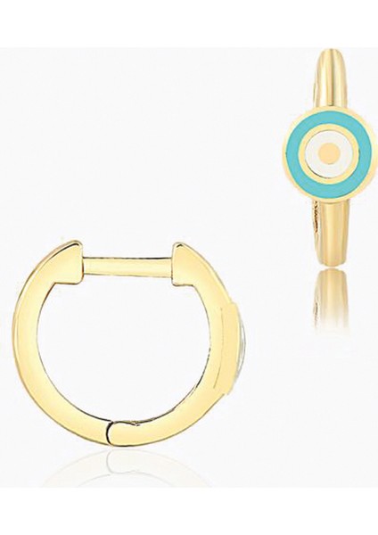 Bebe Mavisi Göz Halka Çocuk Küpesi