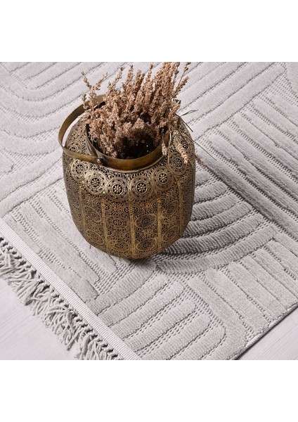 Krem Modern Etnik Desenli Sisal Hav Vermeyen Leke Tutmayan Kolay Temizlenen Yumuşak Makine Salon Yolluk Mutfak Halı fırsatları