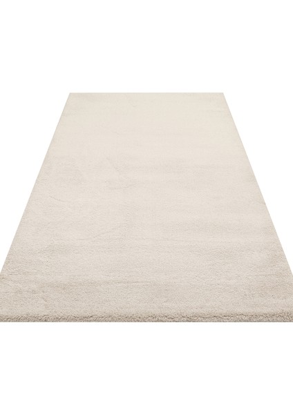 Bej Shaggy Etnik Modern Desenli Pamuk Hav Vermeyen Leke Tutmayan Kolay Temizlenen Yumuşak Makine Salon Yolluk Mutfak Halı