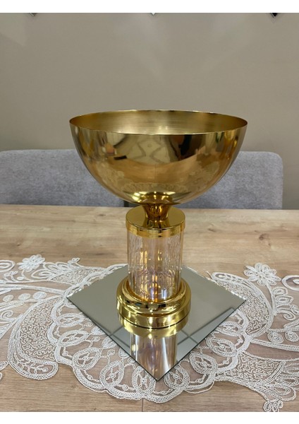 Gold Lüks Cam Vazo