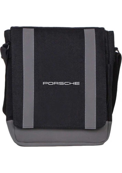 Heybe Çanta Porshe Text Siyah Renk