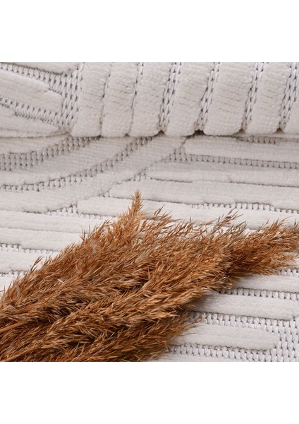 Krem Modern Etnik Desenli Sisal Hav Vermeyen Leke Tutmayan Kolay Temizlenen Yumuşak Makine Salon Yolluk Mutfak Halı indirimleri