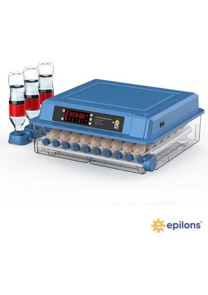 60 Yumurta Kapasiteli Tam Otomatik Kuluçka Makinesi - Civciv, Kaz, Hindi ve Ördek Yetiştiriciliği E