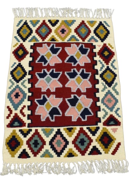 Yeni El Dokuma Benzersiz Telefon Altı Pınarbaşı Kayseri Yün Kilim 6255