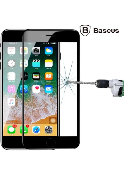 Baseus Iphone 78 Plus 4d Cam Ekran Koruyucu Kavisli Full Kaplama Kırılmaz Cam-(1 - BRNTEK2123-5