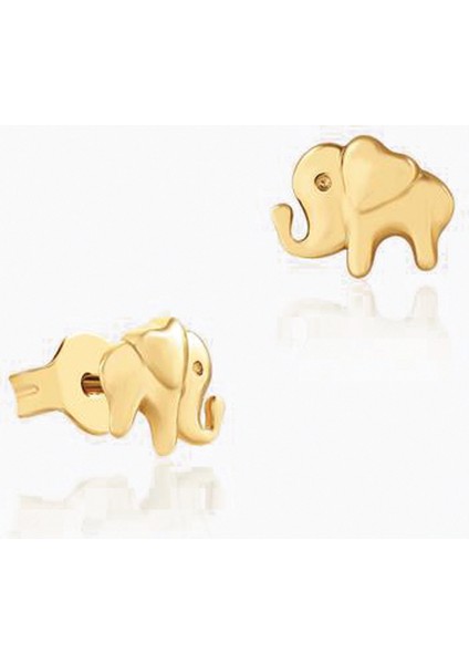 Minik Fil Vidalı Çocuk Küpesi