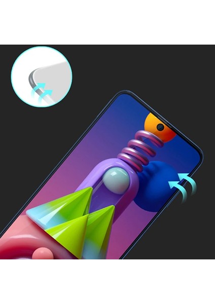 Ally Sm Galaxy M51 Full Glue Tempered Full Cam Ekran KORUYUCU-(1903) - BRNTEK3665-3597 fiyatları
