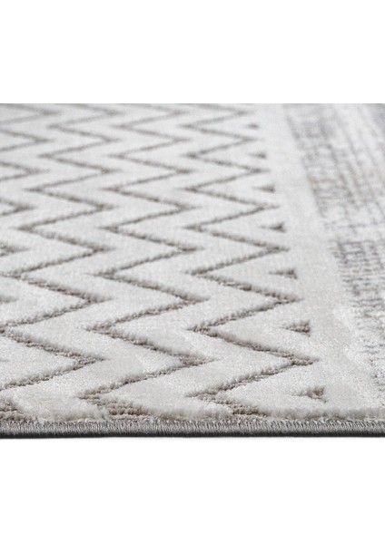 Randa Çizgili Gri Polyester Dikdörtgen Modern Desenli Akrilik Hav Vermeyen Leke Tutmayan Kolay Temizlenen Yumuşak Makine Salon Yolluk Mutfak Halı modelleri