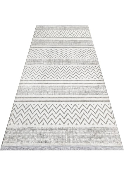 Randa Çizgili Gri Polyester Dikdörtgen Modern Desenli Akrilik Hav Vermeyen Leke Tutmayan Kolay Temizlenen Yumuşak Makine Salon Yolluk Mutfak Halı indirimleri