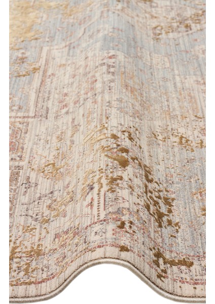 Etnik Bej Viskon Dikdörtgen Modern Desenli Akrilik Hav Vermeyen Leke Tutmayan Kolay Temizlenen Yumuşak Makine Salon Yolluk Mutfak Halı modelleri