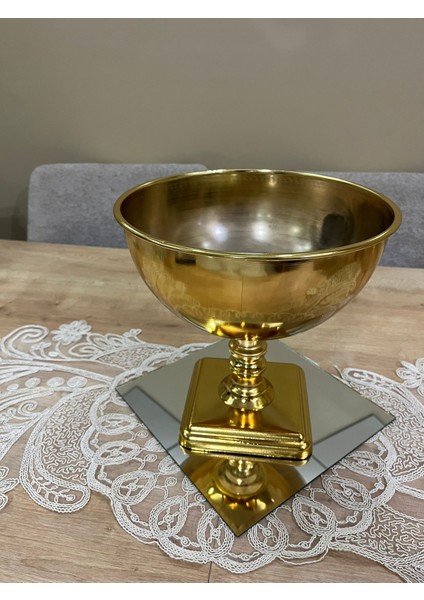 Gold Kubbe Ayaklı Aranjman Vazosu fiyatları