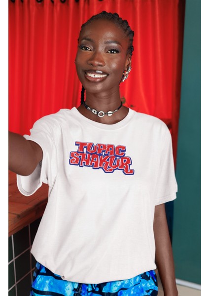 Oversize 2Pac Shakur Sırt Baskılı T-Shirt Unisex Tupac Rap fiyatları