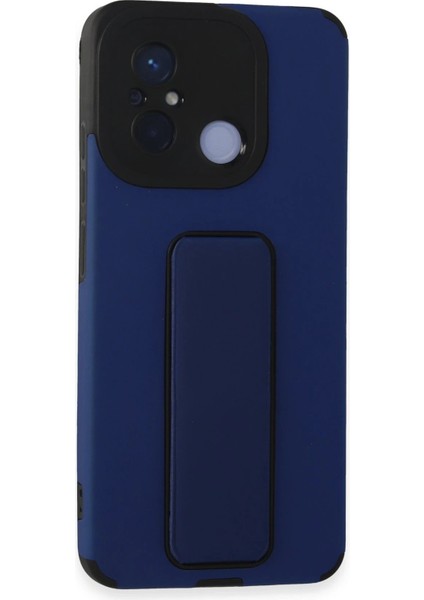 Xiaomi Redmi 12C Kılıf Mega Standlı Silikon - Mavi - BRNTEK8154-9226