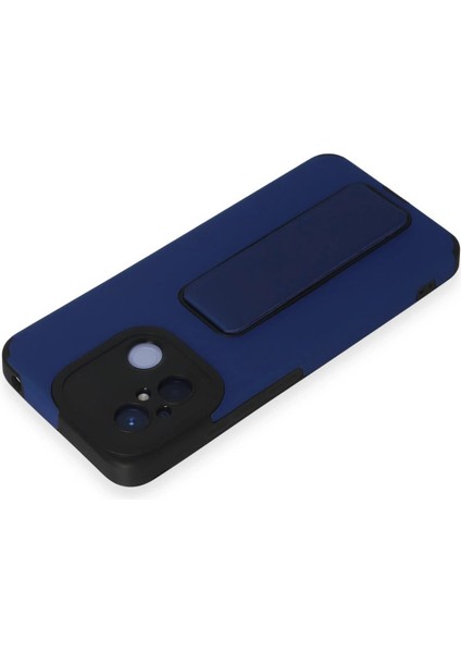 Xiaomi Redmi 12C Kılıf Mega Standlı Silikon - Mavi - BRNTEK8154-9226 modelleri
