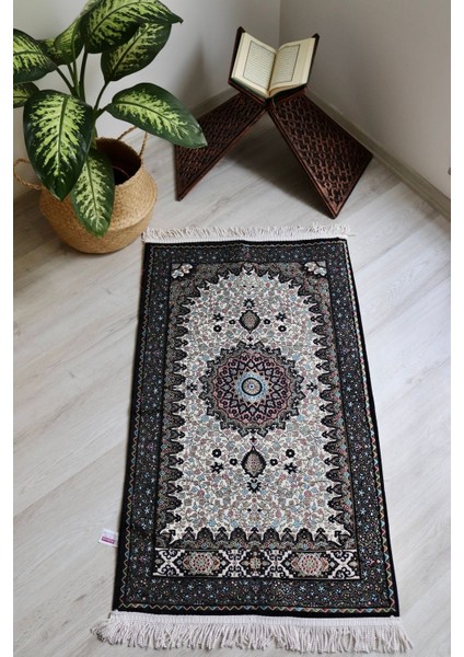 Osmanlı Desen Astarlı Lüks Seccade S1018 Krem