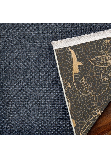 Çiçekli Gold Pamuk Dikdörtgen Modern Desenli Pamuk Makinada Yıkanabilir Hav Toz Vermez Leke Tutmayan Kaymaz Taban Dijital Makine Baskı Salon Yolluk Mutfak Halı indirimleri