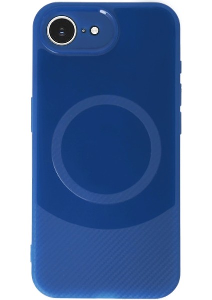 iPhone 16E Kılıf Maya Karbon Kapak - Lacivert - BRNTEK9478-4981