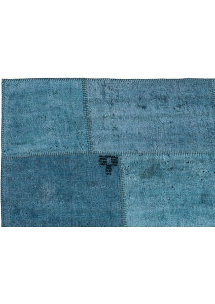 Atina Mavi Eskitme Yün Modern Desenli Yün Hav Toz Vermez Leke Tutmayan Salon Yolluk Mutfak El Dokuma Halı fırsatları