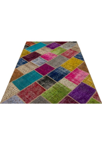 Atina Turkuaz Eskitme Yün Modern Desenli Yün Hav Toz Vermez Leke Tutmayan Salon Yolluk Mutfak El Dokuma Halı modelleri