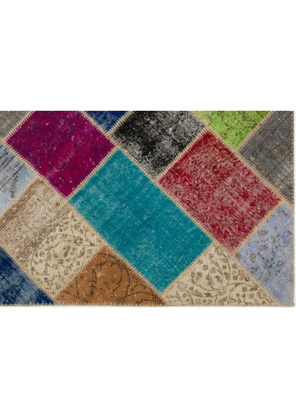 Atina Turkuaz Eskitme Yün Modern Desenli Yün Hav Toz Vermez Leke Tutmayan Salon Yolluk Mutfak El Dokuma Halı indirimleri