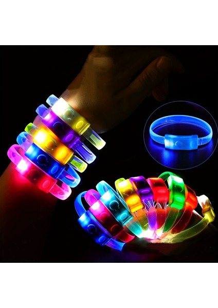 Festival &amp;amp;amp; Parti LED Bileklik Baskı Yapılabilir 3 Farklı Mod Işıklı 1 Adet (4887) fiyatları