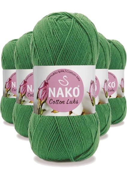 5 Adet Cotton Lüks Yelek Tunik Kazak Bluz Hırka Ipi Yünü Yeşil 97576