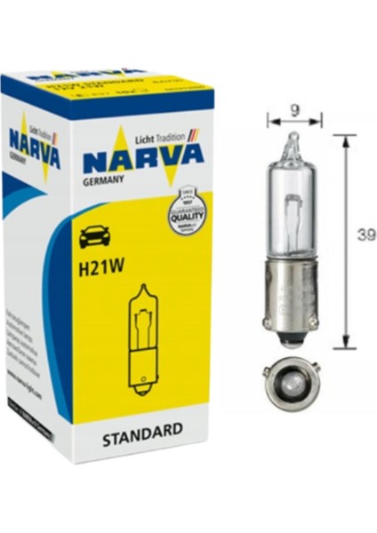 12V H21 21W (53 Tipi) Tek Filamentli Stop Sinyal Park Ampülü 1 Adet