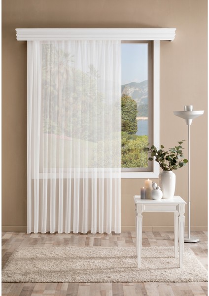 Aldrin Hazır Tül Perde Ekru 250X260 cm