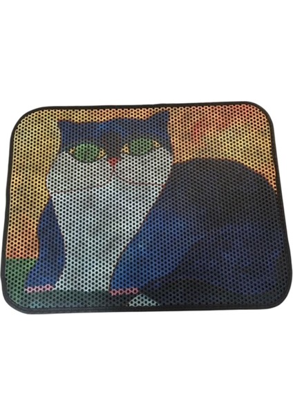 Xxl Büyük Boy 80CM x 60CM Kedi Tuvalet Kabı Önü Kum Toplayıcı Elekli Kedi Halısı Paspası Dekor