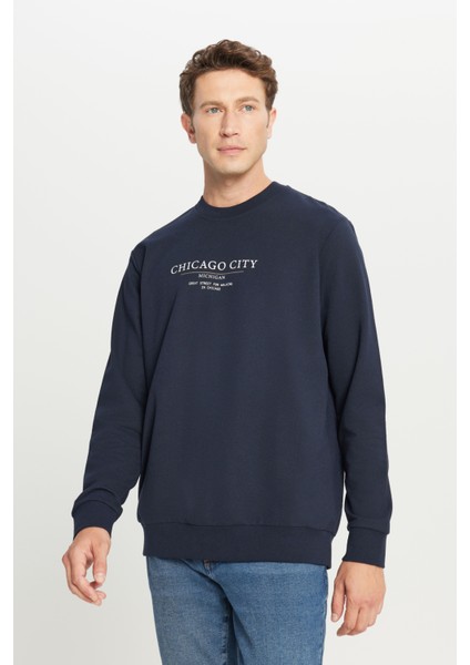 Pamuklu Standart Fit Normal Kesim Bisiklet Yaka Sweatshirt modelleri