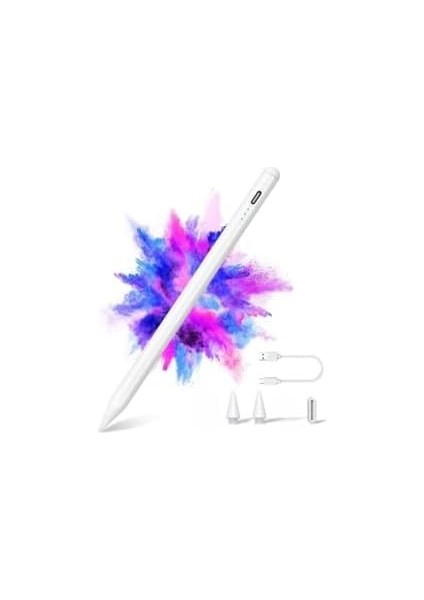 IPAD(2018-2025) Için Stylus Tablet Kalem 2018 Sonrası Tüm iPad Modellerinine Uyumlu Eğim Sensörlü Avuç Içi Reddi Aktif (Beyaz, Ipad Uyumlu Stylus) fiyatları