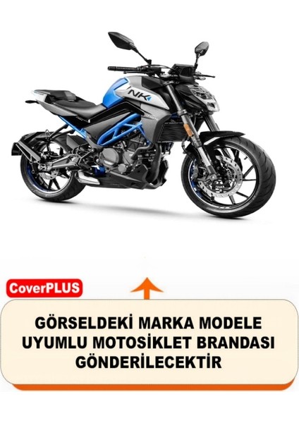 Reflektörlü Siyah Turuncu Dikişli Cf Moto 250NK Pro Arka Çanta Uyumlu Branda Motosiket Brandası Motor Örtüsü Çadır Su Geçirmez Motosiklet Kılıfı Motor Brandası fiyatları