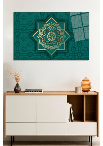 Muhammed S.a.v. Islami Motif Cam Tablo, Darbelere Dayanıklı Kırılmaz Cam, Hediyelik