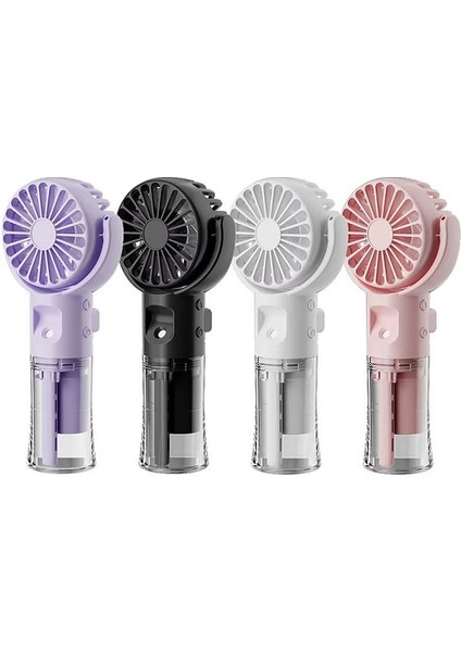 Mini Fan Şarjlı El Fanı Su Püskürtmeli Boyun Askılı Mini Klima Fan Vantilatör USB Sarjlı Buzlu Fan