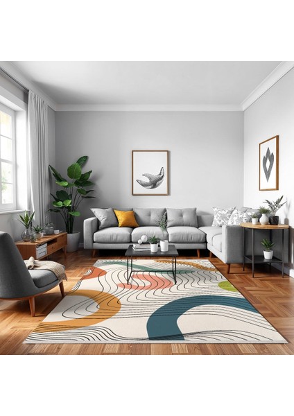 Modern Yeşil Pamuk Dikdörtgen Modern Desenli Pamuk Makinada Yıkanabilir Hav Toz Vermez Leke Tutmayan Kaymaz Taban Dijital Makine Baskı Salon Yolluk Mutfak Halı fırsatları