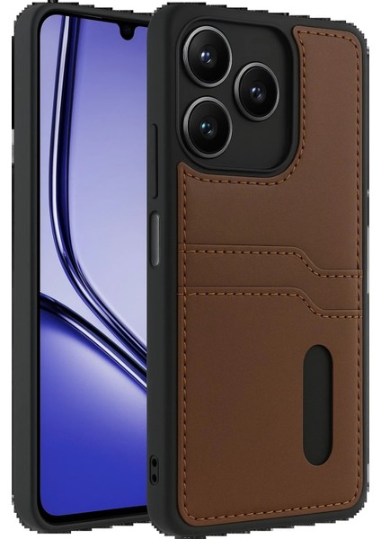 Realme Note 50 4g Kılıf Sara Kartvizitli Deri Kılıf - Taba - BRNTEK8146-9399 fiyatları