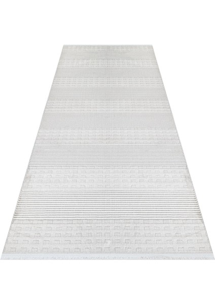 Rana Çizgili Beyaz Polyester Dikdörtgen Modern Desenli Akrilik Hav Vermeyen Leke Tutmayan Kolay Temizlenen Yumuşak Makine Salon Yolluk Mutfak Halı indirimleri