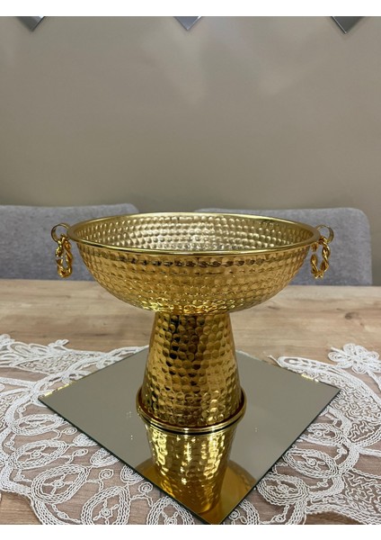 Gold Dövmeli Aranjman Vazosu