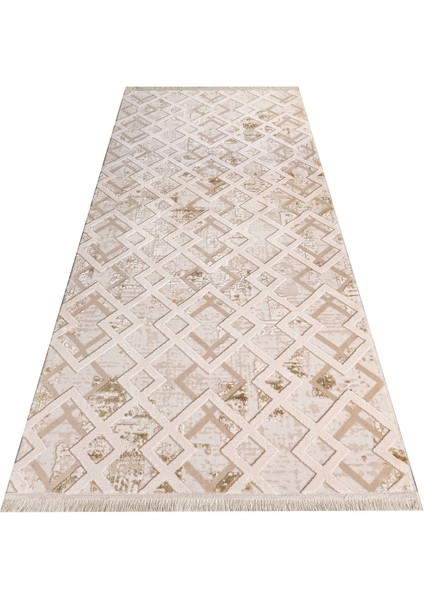 Daylesford Modern Bej Pamuk Dikdörtgen Modern Desenli Akrilik Hav Vermeyen Leke Tutmayan Kolay Temizlenen Yumuşak Makine Salon Yolluk Mutfak Halı indirimleri