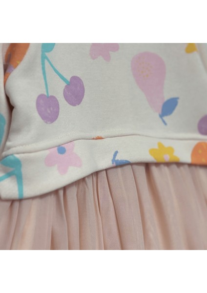 Kız Çocuk Tül Etekli Sweatshirt Elbise fiyatları