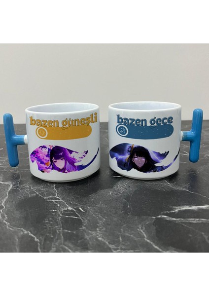 Genshin Impact Raiden Shogun Kupa Bardak - Genshin Impact Güneşli Gece Serisi