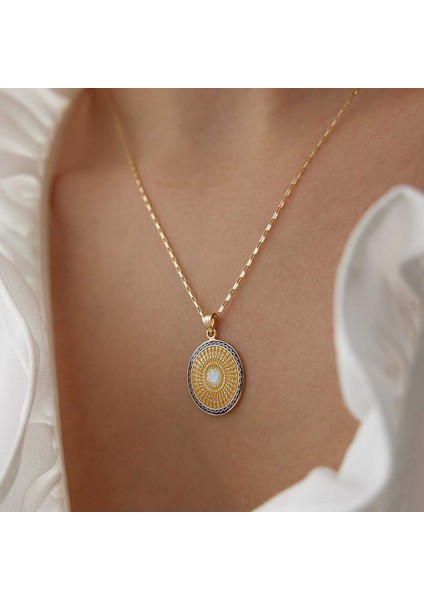 Allah Yazılı Mineli Kolye