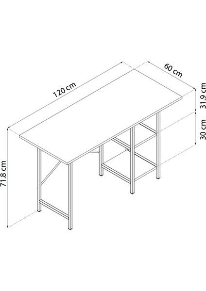 Ahlas 5 Raflı Dekoratif Kitaplık Dosya Rafı Ofis Rafı Mutfak Rafı Çok Amaçlı Raf 150 cm