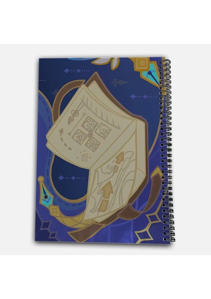 Genshin Impact Mika Kareli A4 Okul Defteri 72 Yaprak modelleri