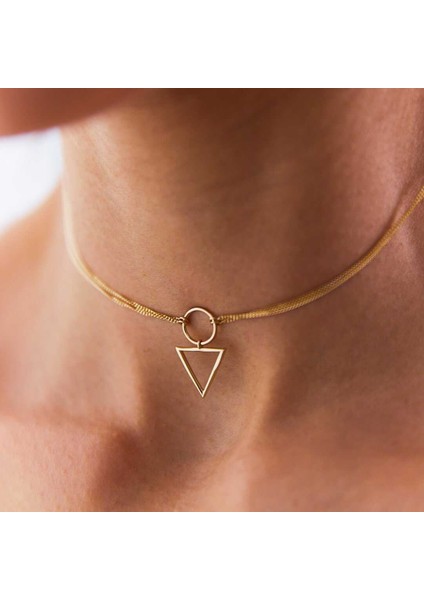 Üçgen Choker Kolye