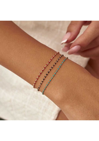 Kırmızı Mineli Golf Bileklik